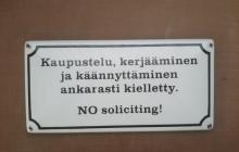 kerjääminen kielletty