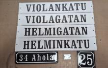 katunimiä ja varastonumeroita