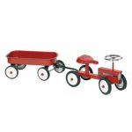 Ride-on tractor with trailer